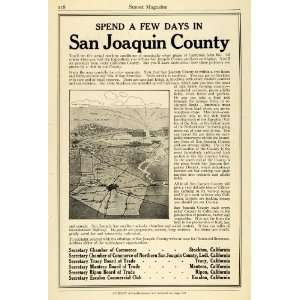  1915 Ad San Joaquin County California Chambers Commerce 