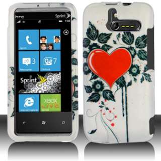   HEART FACEPLATE CASE COVER for HTC Arrive / 7 Pro Sprint & US Cellular