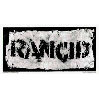  Rancid   Torn Cloth Looking logo   Black On Gray On Black 