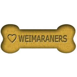   by 2 1/4 Inch Car Magnet Biscuit Bones, Love Weimaraners