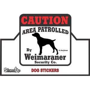  Weimaraner Caution Sticker Automotive