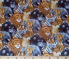 jungle animals cotton fat quarter fabric zebras lions t $ 2 75 time 