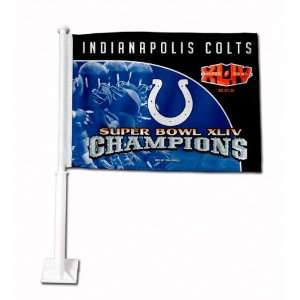  Indianapolis Colts Super Bowl XLIV Champions Car Flag 