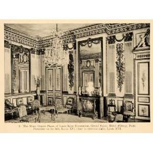  1919 Print Grand Salon Hotel dOrsay Paris Louis Seize 
