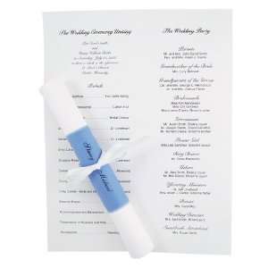  Scroll Wedding Program   Vellum Band   Radiant White (50 