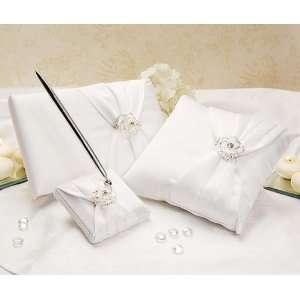  Crystal Flora Brooch Wedding Ceremony White Bridal Set 