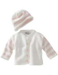 Gita Accessories Baby Girls Newborn Hand Loomed Sweater And Hat Set