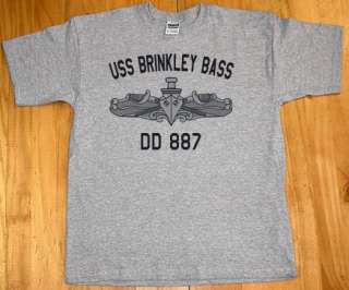 US USN Navy USS Brinkley Bass DD 887 Destroyer T Shirt  