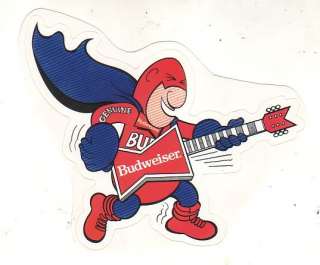 Budweiser Bud Man Budman Guitar Player Sticker  