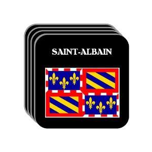 Bourgogne (Burgundy)   SAINT ALBAIN Set of 4 Mini Mousepad Coasters
