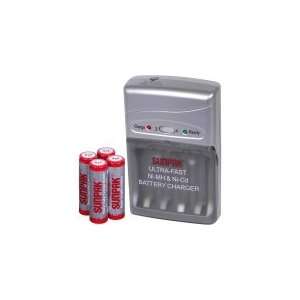    Sunpak Ultra Fast 2 Hour NiCd/NiMH Battery Charger Kit Electronics