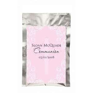 Wedding Favors Pink Floral Pattern with Cross Design Personalized 