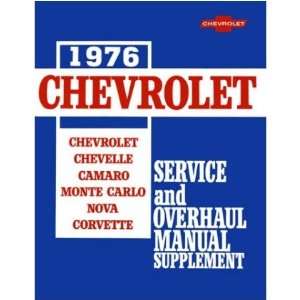    1976 CHEVROLET Service Unit Repair Overhaul Manual Automotive