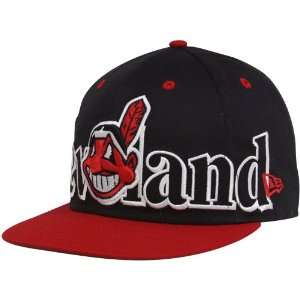  New Era Cleveland Indians Navy Blue Red Big City Punch 