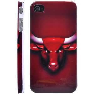  Newly Red Background with Bull Pattern Skin Hard Plastic 