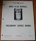 ge general electric model fc 20l disposall preliminary service manual