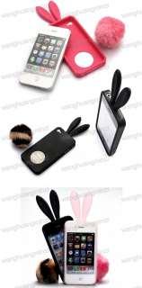 Hith quality TPU Rabit case with a super cute removable furry rabbit 