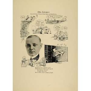  1923 Print Otto Antonsen Chicago Stock Broker Swimmer 