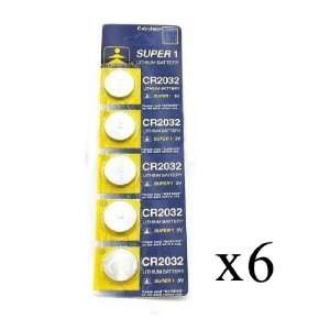  CR2032 Lithium Button Cell 5/pc Battery Value Pack   6 