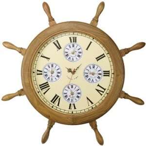  Ship Wheel World Clock