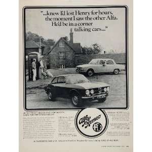  1970 Alfa Romeo 1750 GT Veloce Saloon UK Price Print Ad 