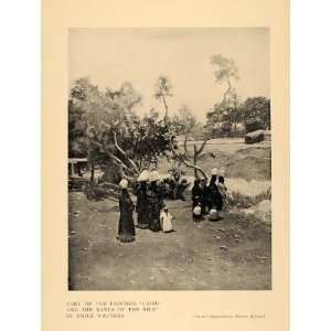  1908 Print Cairo Banks Nile Wauters Women Child Basket 
