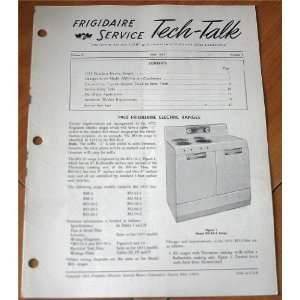  Frigidaire 1952 Electric Ranges (Frigidaire Service Tech Talk 