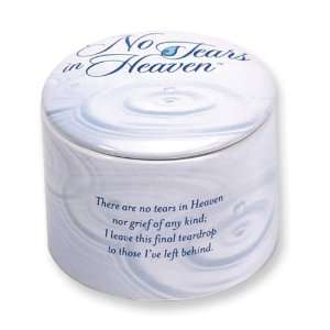  No Tears in Heaven Round Porcelain Keepsake Box Jewelry