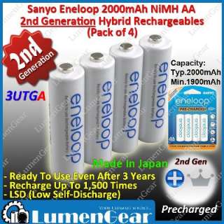 Sanyo XX Eneloop AA 2500mAh Rechargeable Battery 4pcs  