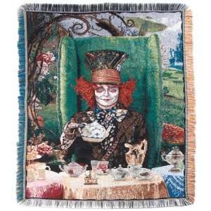  Mad Hatter Tapestry Throw Blanket Alice in Wonderland 