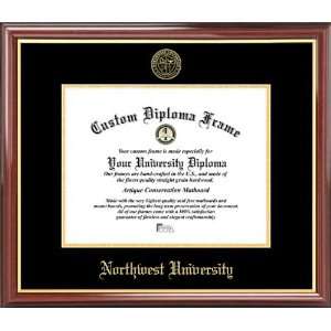   University Eagles   Embossed Seal   Mahogany Gold Trim   Diploma Frame
