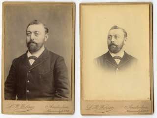 LOT OF 2 TINTYPE TIN TYPE PHOTOGRAPH L. R. WERNER AMSTERDAM 