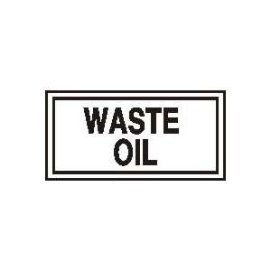  Labels WASTE OIL 3 x 7 Adhesive Dura Vinyl