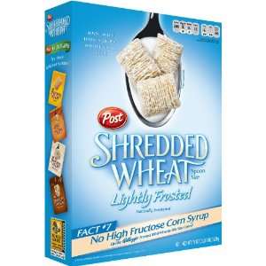   Wheat Lightly Frosted Cereal, Spoon Size, 19 Ounce Boxes (Pack of 4