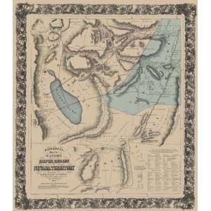  WASHOE SILVER REGION NEVADA/NV TERRITORY MAP 1862