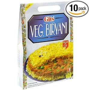 Gits Vegetable Biryani, 9.3 oz Packages (Pack of 10)  