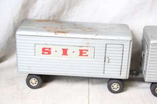   RARE VINTAGE ALPS JAPAN GMC DOUBLE SIE TRACTOR TRAILER TRUCK 15 INCHES