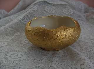   Kingwood Ceramic Art Pottery Weeping Bright Gold Vase/Bowl Vases 22 K