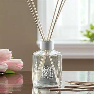  Personalized Reed Diffuser Air Freshener   Floral Monogram 