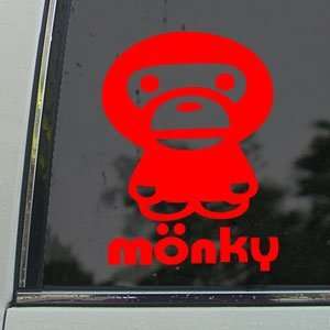  Anime Monkey Cartoon Red Decal Car Truck Window Red 
