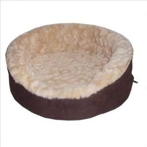  Best Pet Supplies VB432 Plush Dog Bed in Dark Brown Size 
