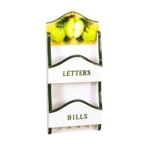  GREEN APPLE Mail Letter Holder & Key Hooks *NEW* Office 