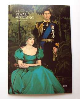 1981 ROYAL WEDDING Princess Diana Prince Charles Official Souvenir 