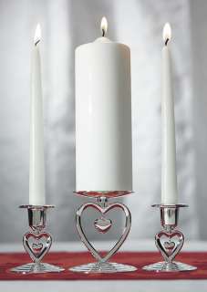 Suspended Heart Wedding Ceremony Unity and Taper Candle Holders