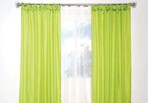 NEW Girls Teens Green Blue Curtains Drapes Set 4pcs  