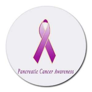  Pancreatic Cancer Awareness Ribbon Round Mouse Pad Office 