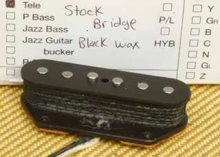 Fralin Stock Bridge Pickup For Fender Telecaster Tele  