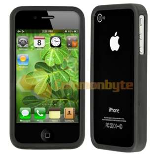 For iPhone 4 4S 4G 4GS G BLACK CASE+AC CHARGER+CABLE+PRIVACY FILM 