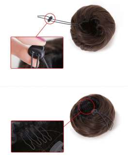 Clip on Bun Hair Piece Extension New KOREA JAPAN Woman Synthetic 