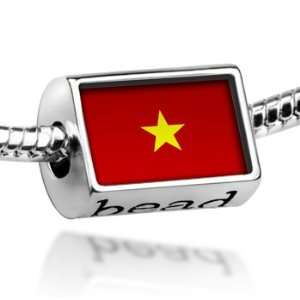 Beads Vietnam Flag   Pandora Charm & Bracelet Compatible 
